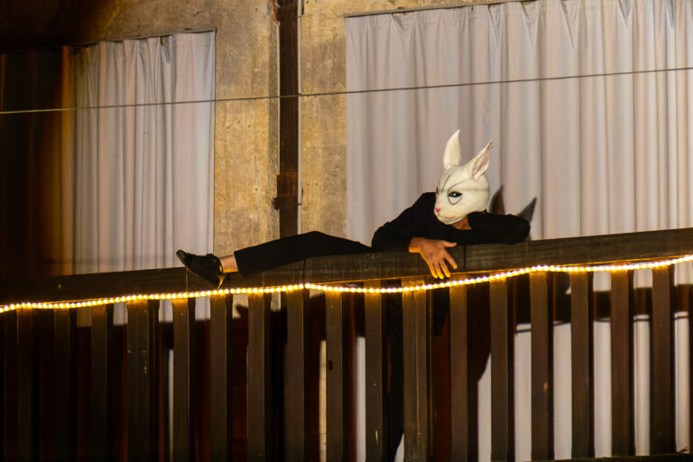 photos de théâtre Un lapin enjambe la barrière les fables de la Fontaine Clo Lestrade