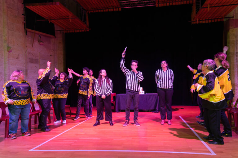 photos de théâtre spectacle d'improvisation centre Cuzin Auch Arbitre