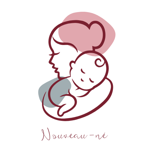 logo nouveau né femme avec bébé stylisé