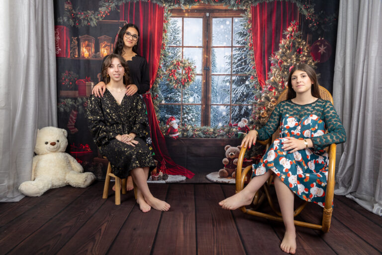 photo studio thème Noël entre copines Laure Geoffroy photographie - AUCH