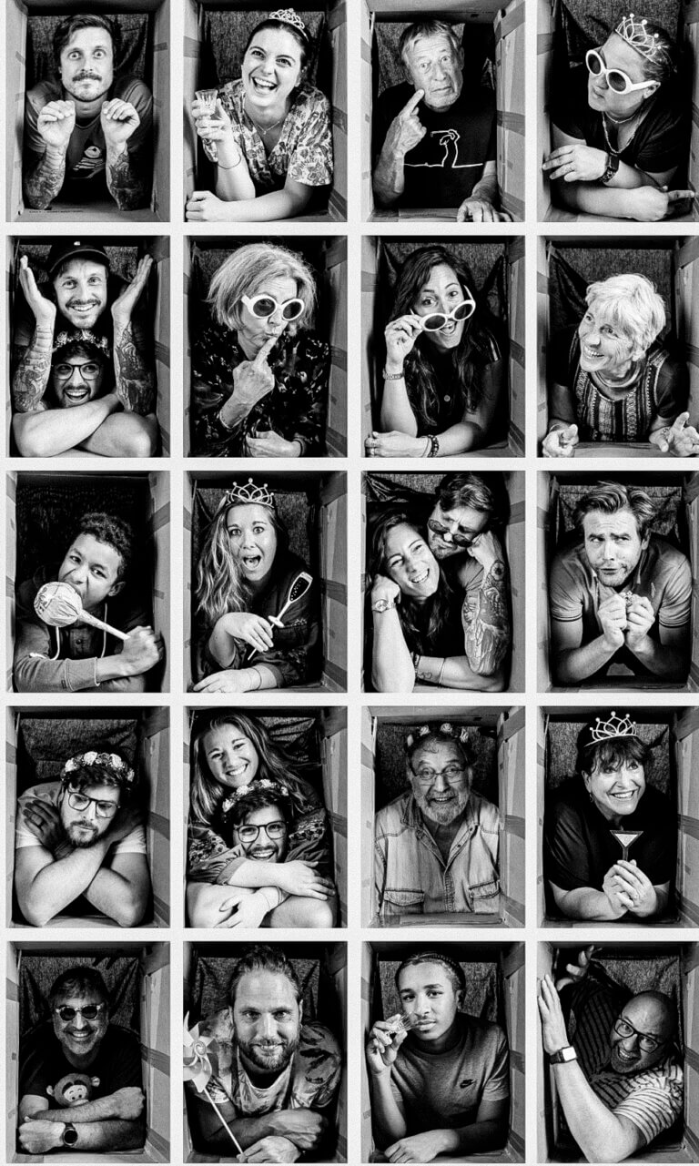 Laure Geoffroy Photographie photo carton cousinade n&b
