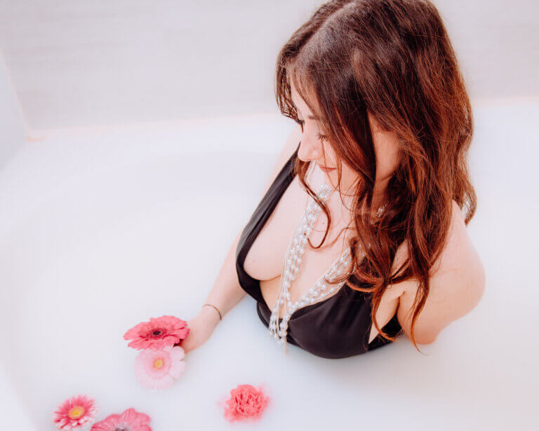 bain de lait grossesse Auch fleurs séance photo